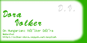 dora volker business card